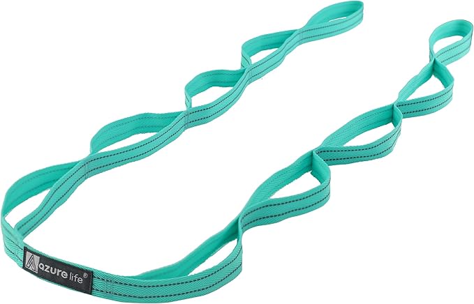 Premium Durable Stretch Straps with Loops, Stretching Strap for Physical Therapy, Multi-Loop Yoga Strap Fitness Exercise Strap for Yoga, Pilates, Dance, Flexibility&Exercise-FlexoryFit