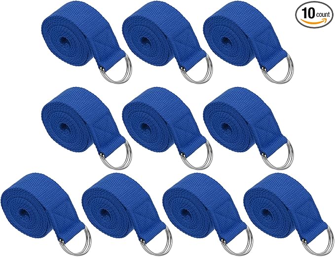 PATIKIL Yoga Strap for Stretching, Cotton Yoga Belt with Adjustable Metal D-Ring Buckle Stretch Band for Fitness Pilates-FlexoryFit
