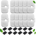 Cat Water Fountain Filter, 12 Pack Cat Fountain Filter Replacement with 12 Sponges Compatible With PETLIBRO® Dockstream Tomxcute Cat Water Fountain PLWF005 / PLWF105 / PLWF115 / PLWF305