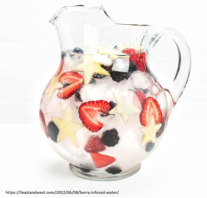 Libbey Acapulco Large Glass Pitcher Set of 2, 89 Oz, Clear, Tall Bubble Glass Pitchers with Handle, Modern Pitcher Set for Iced Tea, Punch, and More