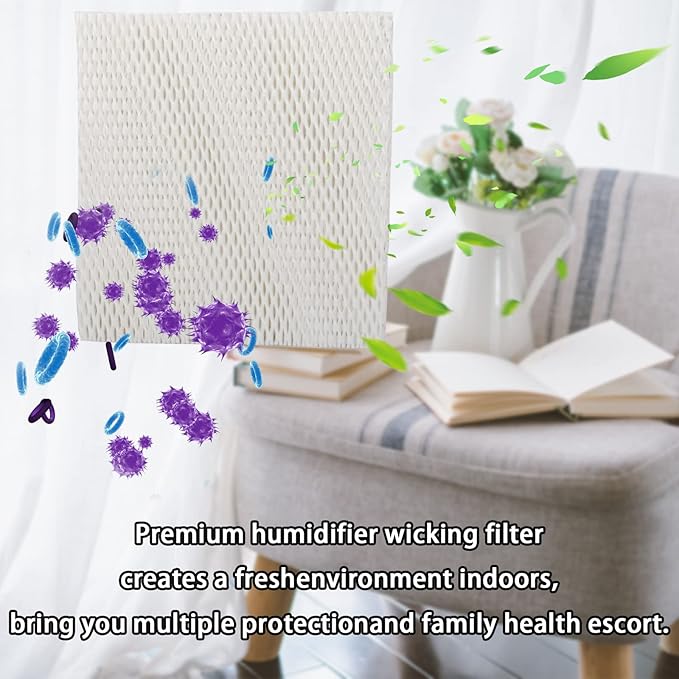 HIFROM 6Pack Replacement Humidifier Wick Filters Water Panel Filter Compatible with Carrier HUMCCSBP2212 HUMCCSBP2312 HUMCASBP2312 HUMCCSBP2412 Humidifier P110-1045