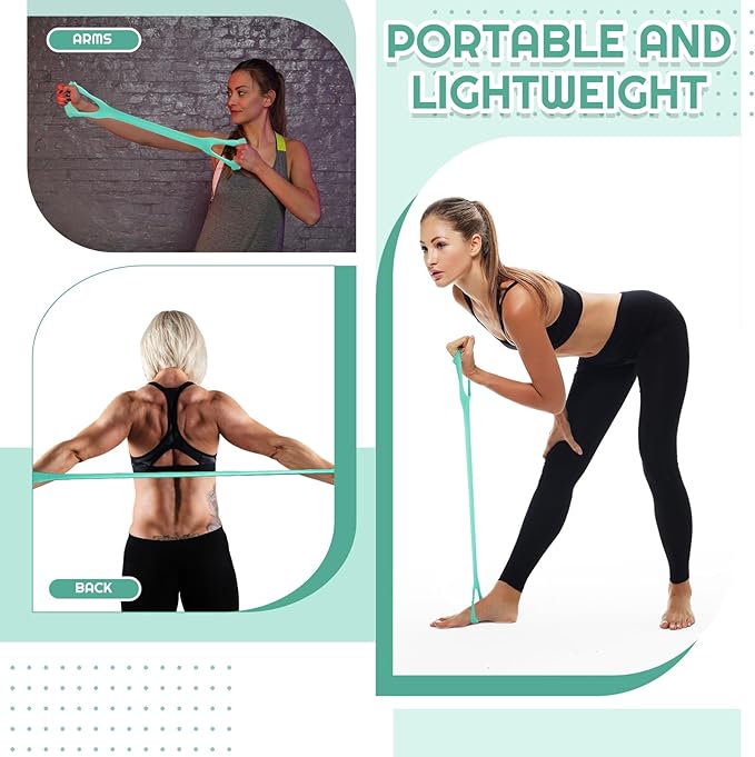 6 Pcs Fitness Resistance Exercise Bands 6 Tube Pedal Puller Resistance Band Set for Women Weight Loss Thigh Training Workout Equipment Elastic Arms Abdomen Shoulder Waist Leg Beginners Yoga-FlexoryFit