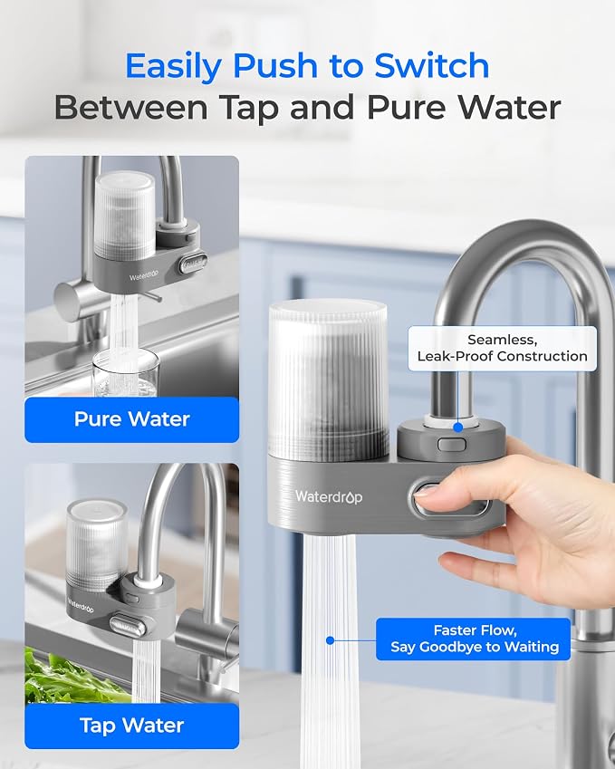 Waterdrop FC-07 Water Filter for Sink Faucet, Visible Filter Housing, Faucet - Image 9