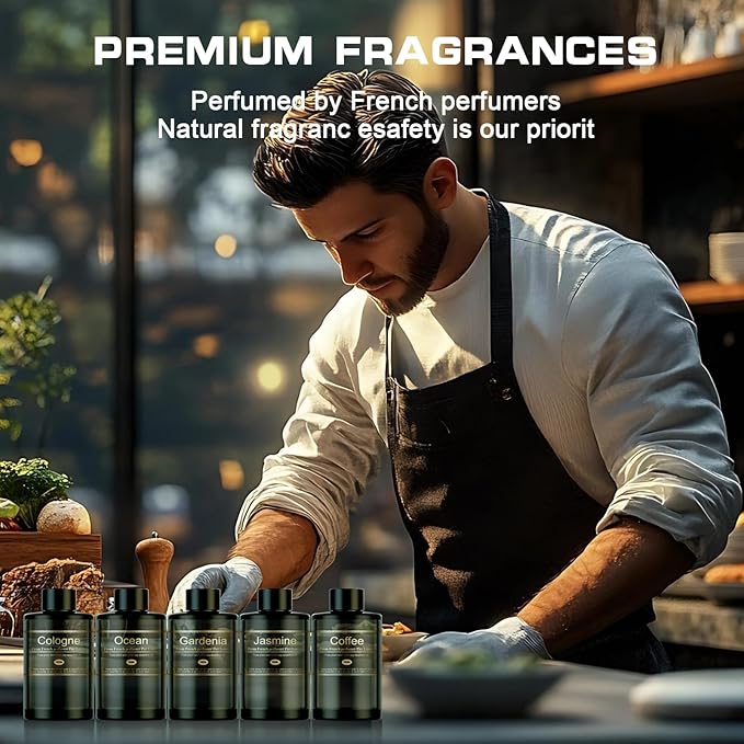 Car Air Freshener Refill for Men & Women 6.09 FL OZ /180ML-9 Month Cologne Scent Essential Oil Perfume, Essential Oil Made of Natural Plant Extracts, Compatible with Car Diffusers for Home/Office