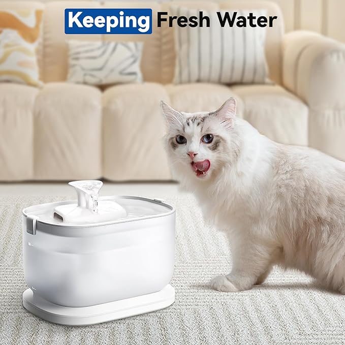 24 Packs for Petlibro Cat Water Fountain Filters Replacement, Compatible with PETLIBRO®Dockstream Cat Water Fountain PLWF005 PLWF115 PLWF105 (12 Replacement Water Filters + 12Pre-Filter Sponges)