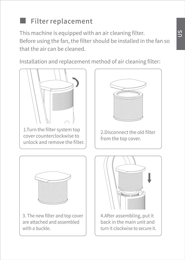 ULTTY H13 HEPA Replacement Filter with Medical Coating, True HEPA Filter For R021/ R020 Purifying Fan, Medium