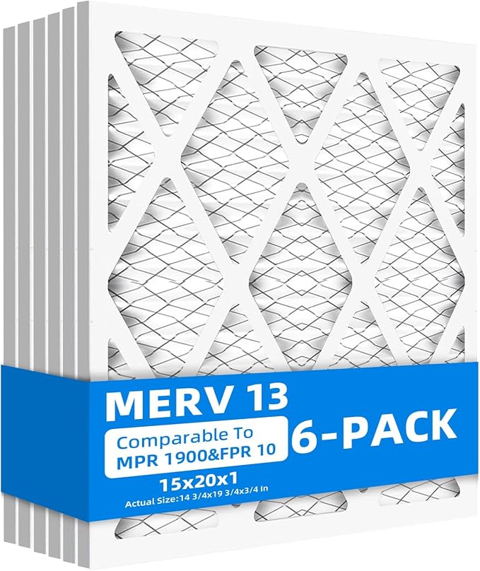 15x20x1 Air Filter, MPR 1900 & FPR 10, MERV 13 Pleated Air Filter by Chenzhit