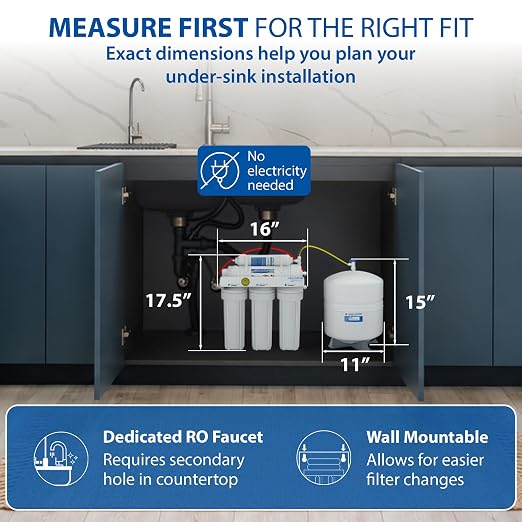 APEC Water RO-90, 5-Stage Under Sink Reverse Osmosis Water Filter System - Image 5
