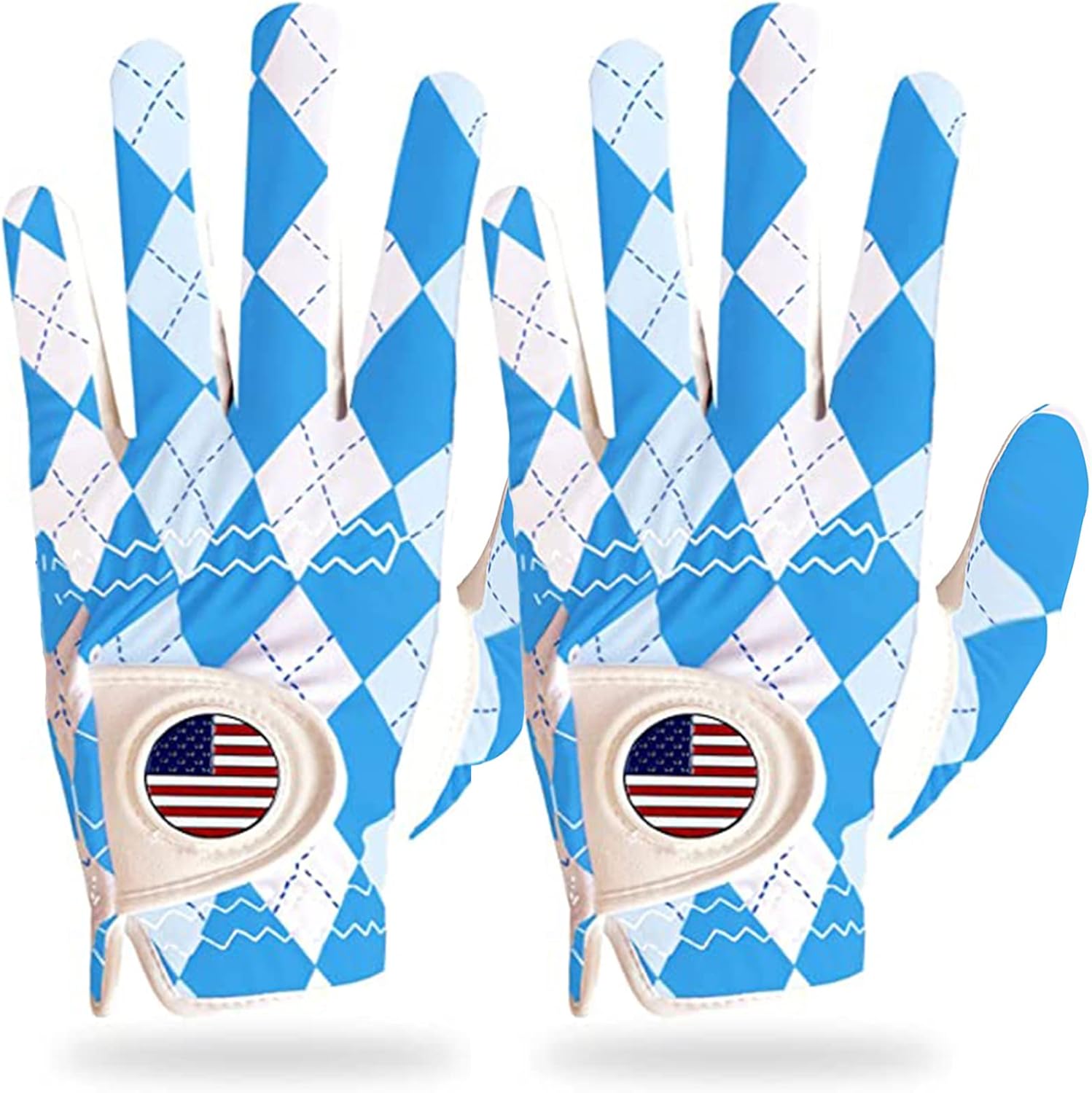 FINGER TEN Golf Gloves Men Right Handed Golfer Left Hand with Ball Marker 2 Pack Leather Breathable Comfortable Weathersof Grip Size Small Medium ML Large XL