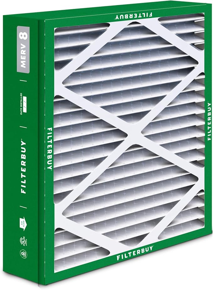 Filterbuy 21x21.5x5 Air Filter MERV 8 (MPR 700) Dust Defense Replacement (1-Pack), Pleated HVAC AC Furnace Filters for Trane Perfect Fit & American Standard (Actual Size: 20.00 x 21.09 x 4.97)