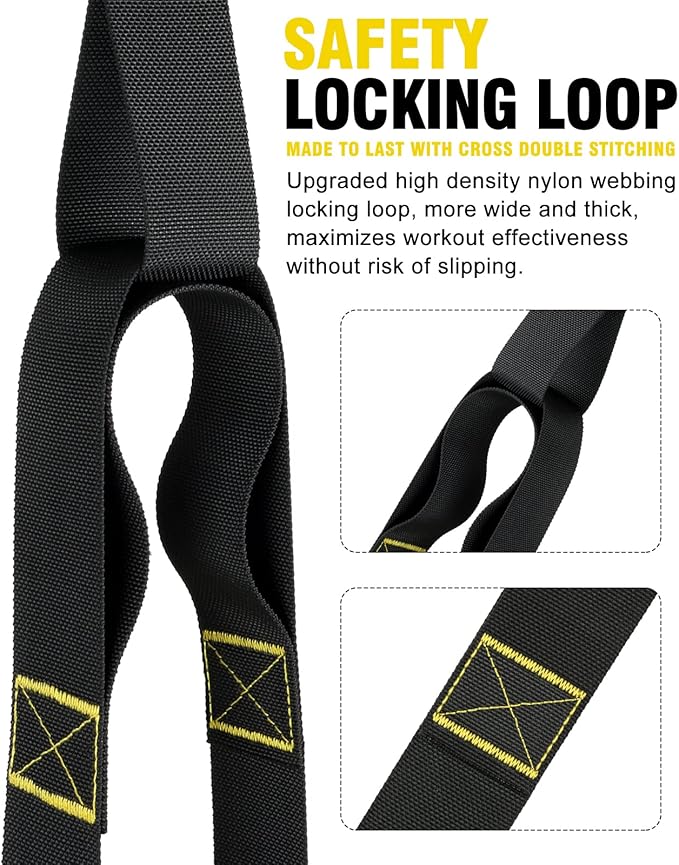 Home Resistance Training Kit, Resistance Trainer Fitness Straps for Full Body Workout, Bodyweight Resistance Bands with Handles, Door Anchor, Heavy Duty Exercise Bands for Home Gym Workout Equipment-FlexoryFit