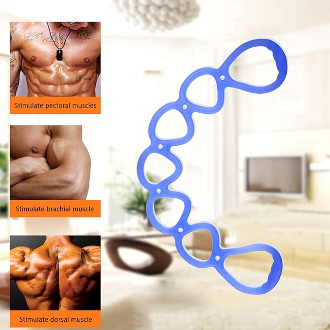 7 Ring Stretch Resistance Exercise Band, BetterJonny Workout Bands Yoga Stretching，Foot, Leg and Arm Exerciser for Home or Fitness Center Workout Walking Exercise-FlexoryFit