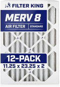 Filter King 11.25x23.25x2 Air Filter | 12-PACK | MERV 8 HVAC Pleated A/C by FilterKing