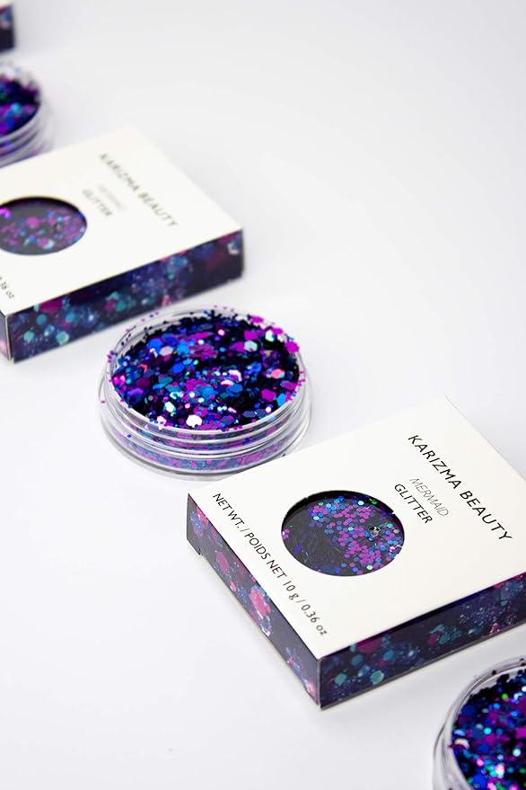 KARIZMA Mermaid Glitter - 10g Chunky Face, Hair, Eye & Body Glitter for Women. Rave & Festival Accessories-FlexoryFit
