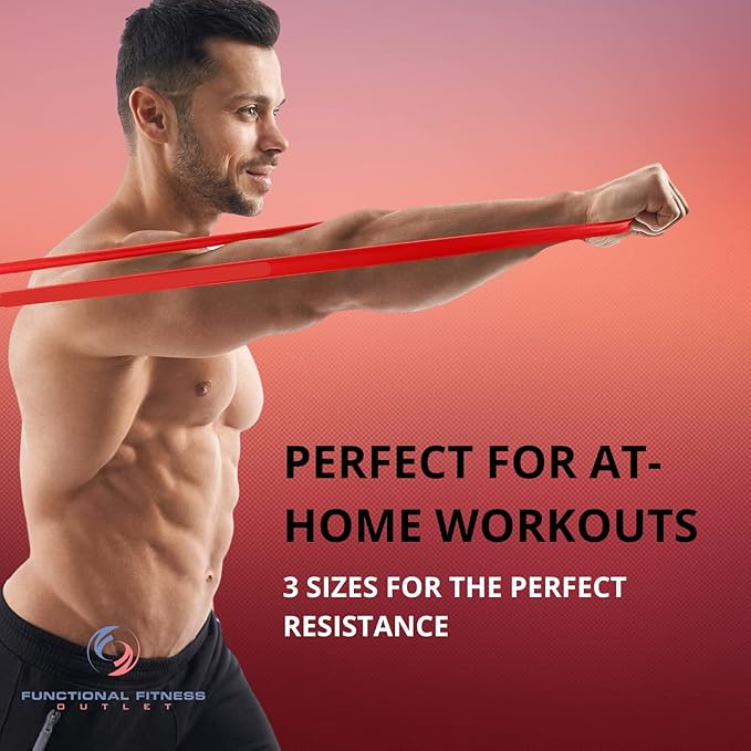 Pull Up Assist Bands Set by Functional Fitness. Heavy Duty Resistance and Assistance Training Band-FlexoryFit