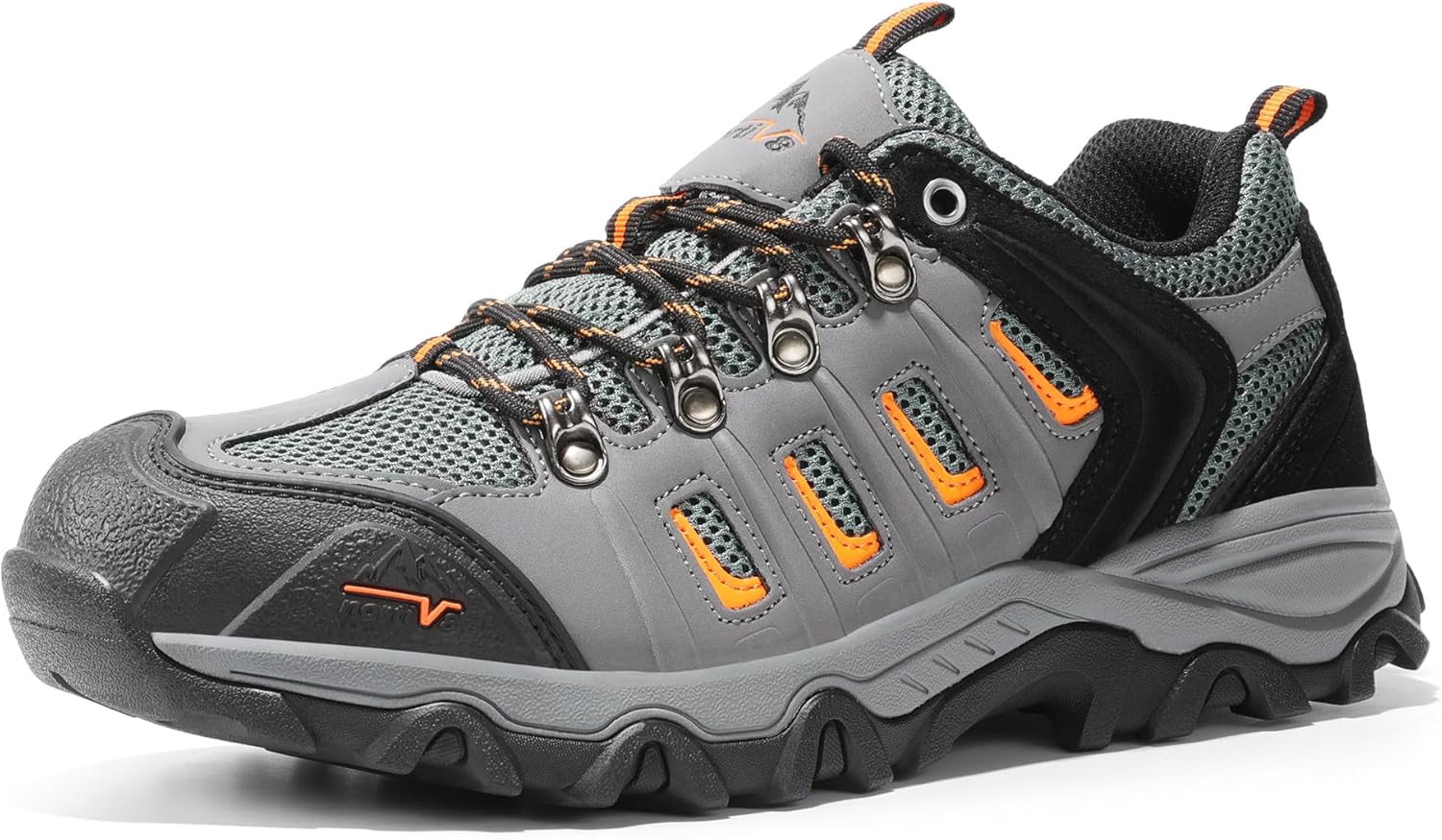NORTIV 8 Men's Waterproof Hiking Shoes Leather Low-Top Hiking Shoes for Outdoor Trailing Trekking Camping Walking Quest