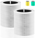 Core 600S Replacement Filter for LEVOIT Core 600S & Core 600S-P Air Purifier, 3-in-1 H13 True HEPA with Activated Carbon Filter for Home Large Room,Core 600S-RF,2 Pack,White