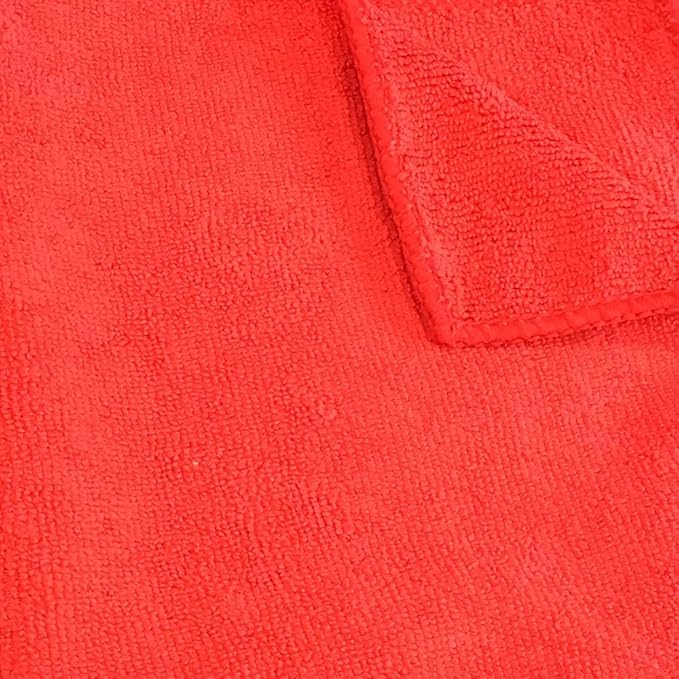 Arkwright Microfiber Gym Towel - Pack of 12 - Super Soft, Quick Dry Workout Sweat Towels, 300 GSM Lightweight & Absorbent for Sports, Working Out, Yoga, and Spa, 16 x 27 in, Red-FlexoryFit