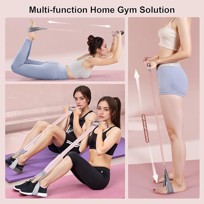 Fabric Resistance Band with Handles, Resistance Bands for Women, Non-Slip Elastic Bands for Strength Muscle Training, Stretch Band Workout Equipment for Leg Arm Chest Core Wrist Ankle-FlexoryFit
