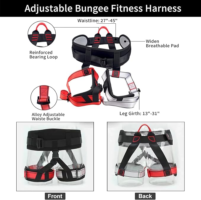 PRIOR FITNESS Bungee Fitness Set Yoga Bungee Cord Rope Resistance Air Dance Rope Exercise Fitness Home Gym Professional Training Equipment-FlexoryFit