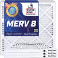 Filter King 11.5x11.5x2 Air Filter | 4-PACK | MERV 8 HVAC Pleated A/C Furnace Filters | MADE IN USA | Actual Size: 11.5 x 11.5 x 1.75"