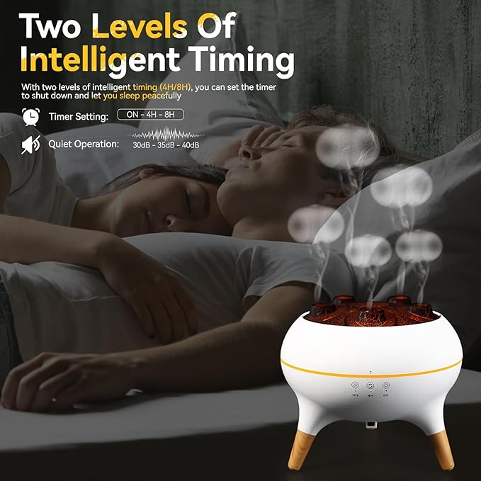 Essential Oil Diffuser 250ML, Jellyfish Mist Aromatherapy Humidifier with 7 Colors LED Lights Dynamic Sound Pickup Ultrasonic Aromatherapy Remote Control Auto-Off Timer for Bedroom Office Yoga Hotel