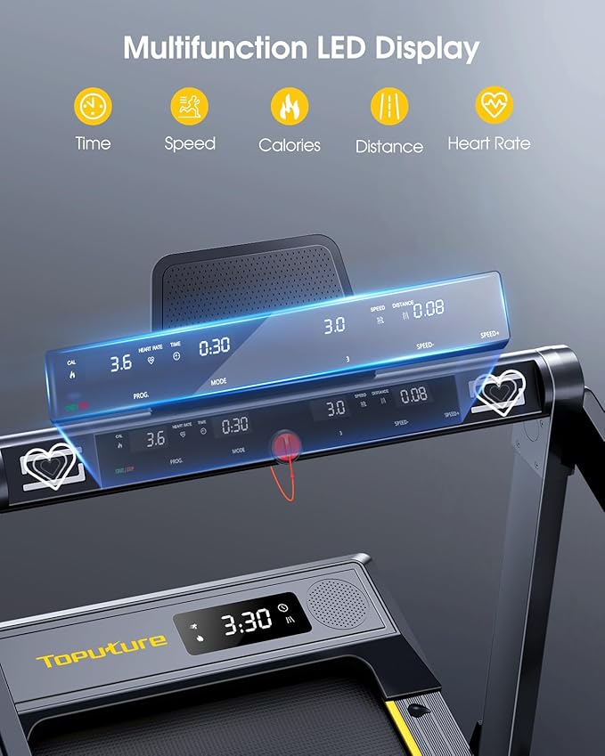 Walking Pad Treadmill with 12% Incline, 4 in 1 Folding Treadmill for Home/Office with Handle Bar, 2.5HP Under Desk Treadmills Portable Walking Pad with App & Bluetooth Speaker, 0.6-10MPH-FlexoryFit