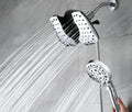 2-in-1 Shower Heads with Handheld 2.5GPM: 10” Rain Shower Head & Hand Held Shower Head, 9 Spray Settings Detachable Shower Head with ON/OFF Switch and 15-Stage Filter