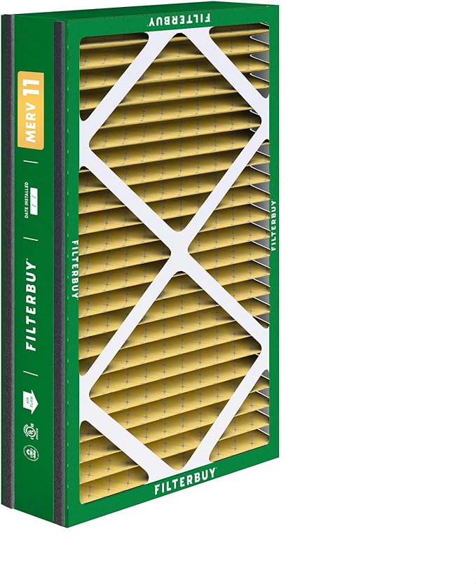Filterbuy 16x25x3 Air Filter MERV 11 (MPR 1200) Allergen Defense Replacement (3-Pack), Pleated HVAC AC Furnace Filters for Trion Air Bear, Lennox X0581, and More (Actual Size: 15.63 x 24.13 x 3.00)