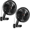 Spider Farmer 2-Pack Grow Tent Clip Fan 6", EC Motor, Custom 10 Dynamic Wind Speeds and 10-Level Oscillation, Weatherproof IP-54, Powerful Airflow but Quiet for Hydroponics Circulation Cooling