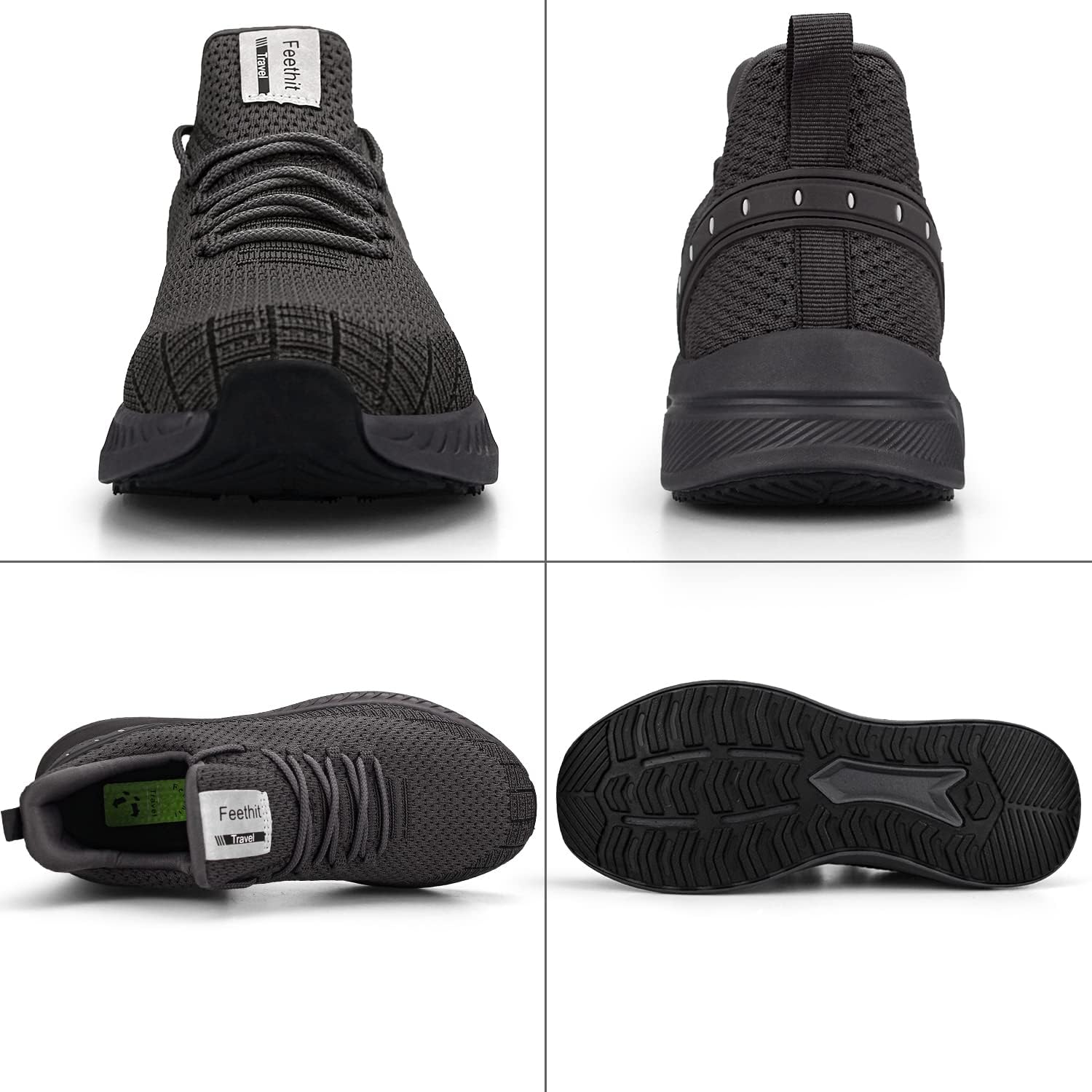 Feethit Mens Slip On Walking Shoes Blade Tennis Shoes Non Slip Running Shoes Lightweight Workout Shoes Breathable Mesh Fashion Sneakers
