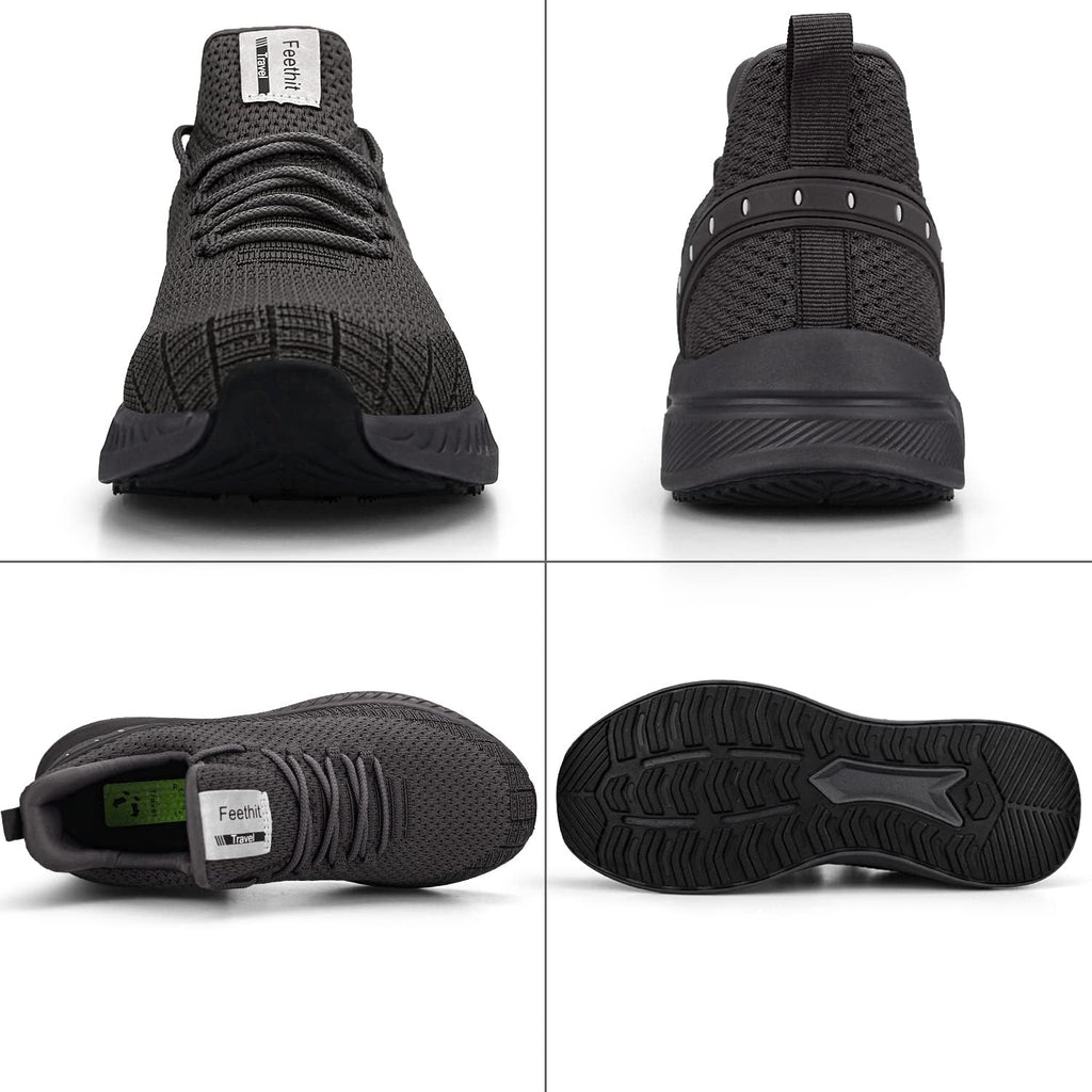 Feethit Mens Slip On Walking Shoes Blade Tennis Shoes Non Slip Running Shoes Lightweight Workout Shoes Breathable Mesh Fashion Sneakers