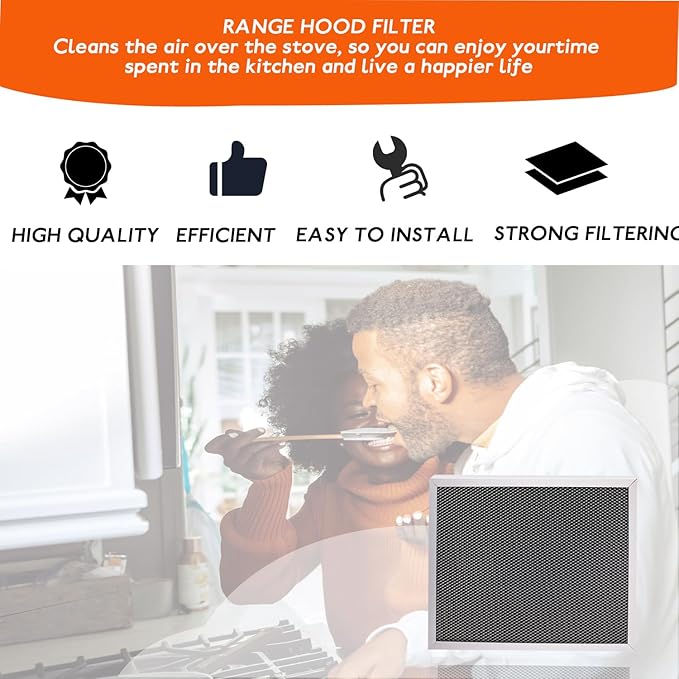 3Pack 97007696 Range Hood Filter Replacement Grease Filter Compatible with B-roan N-autilus and K-enmore Stove Vent Fan Charcoal Filter (10.5 X 8.75IN)