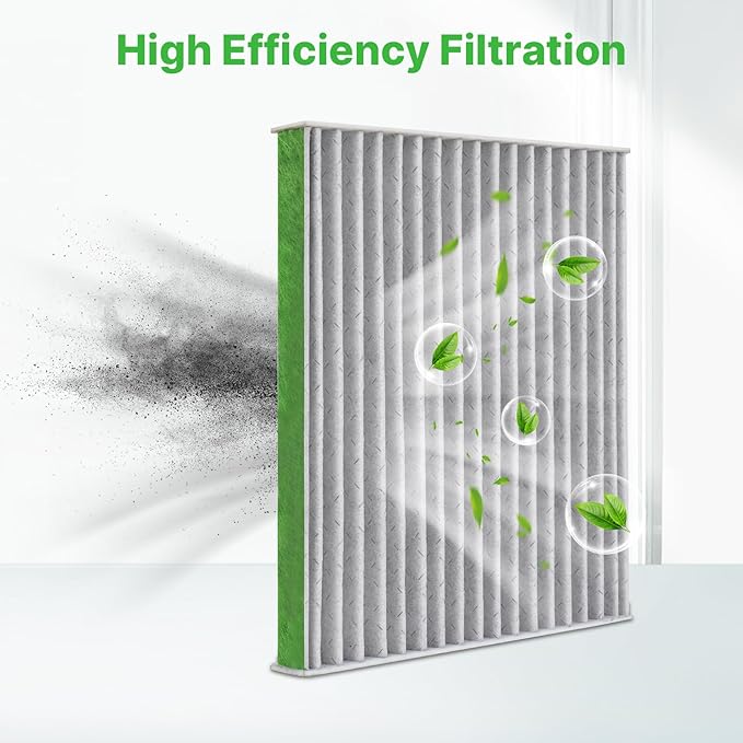 2-Pcs Cabin Air Filter for Jeep Cherokee 2023 2022 2021 2020 2019 (NOT FIT Grand Cherokee) Cabin Filter for Car Replacement for CF12307 Essential Automotive Accessories (Not Fits SUV/Grand Cherokee L)