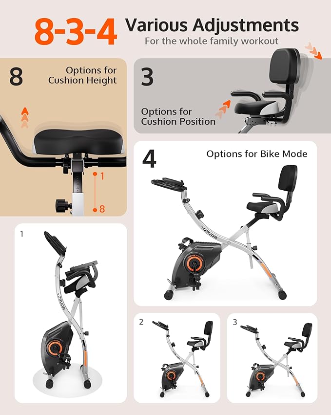 YOSUDA Folding Exercise Bike - Foldable Stationary Bike for Home Gym Workout-FlexoryFit