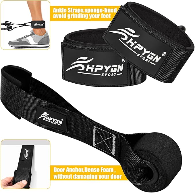 HPYGN Resistance Bands, Heavy Exercise Bands with Handles, Fitness Bands for Working Out, Workout Bands for Men, Weight Bands Set for Muscle Training, Strength, Slim, Yoga, Home Gym Equipment-FlexoryFit