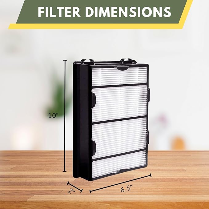 Nispira True HEPA Air Allergy Filter Replacement Compatible with Holmes HAPF600 HAPF600D HAPF600D-U2 Filter B, 4 Packs
