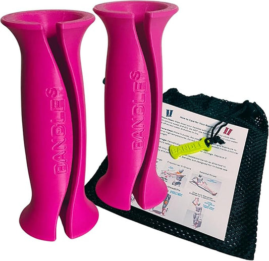 Bandle™ - True Ergonomic Handles for Resistance Bands | Unleash The Full Potential of Pain-Free, Full-Body Workouts | Durable & Comfortable for High-Intensity Training (2 Handles)-FlexoryFit