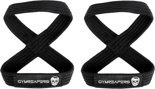 Gymreapers Figure 8 Lifting Straps For Deadlift, Powerlifting, Strongman, & Cross Training Strong Weightlifting Wrist Straps For Men, Women-FlexoryFit