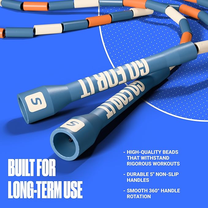 Sportbit Elite Beaded Jump Rope - Adjustable Speed Rope for Fitness, CrossFit, Boxing - Tangle-Free, Lightweight-FlexoryFit