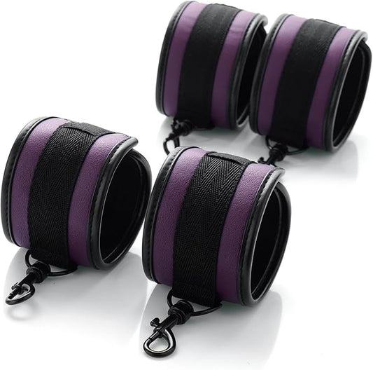 6pcs Black PU Adjustable Straps Sports Training Fitness Gear Home Yoga Set-FlexoryFit