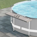 Above Ground Pool Bar Table, 2 in1 Poolside Drink Holder with 5 Cup Holders, Must Have Swimming Pool Accessories for Adults, Portable Swim Up Bar, 47×11in