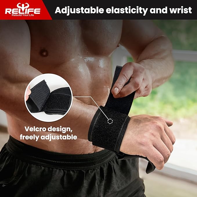 RELIFE REBUILD YOUR LIFE Lifting Hooks for Men and Women(Pair), Pull Up Straps, Gym Reapers Lifting Wrist Grips, Heavy Powerlifting, Lifting Hooks for Weight Lifting-FlexoryFit