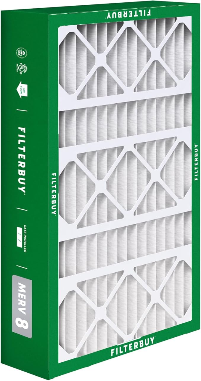 Filterbuy 17x26x4 Air Filter MERV 8 (MPR 700) Dust Defense Replacement (1-Pack), Pleated HVAC AC Furnace Filters for Lennox (Actual Size: 16.56 x 25.94 x 4.13)
