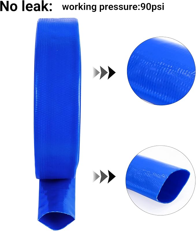 3" x 100 FT Lay Flat Water Pump Discharge Hose, - Image 4