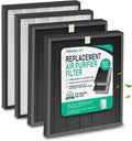 Think Crucial Replacement 2 Air Purifier Filters & 2 Carbon Filters Fit Winix J, Models HR950 & HR1000, Compatible with Part # 117130-4 PACK