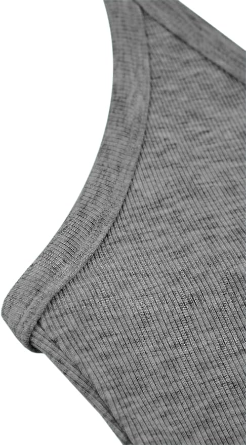 iGENJUN Workout Tops for Women Racerback Basic Tank Summer 2025 Camisole V Neck Slim Fit Ribbed Sleeveless-FlexoryFit
