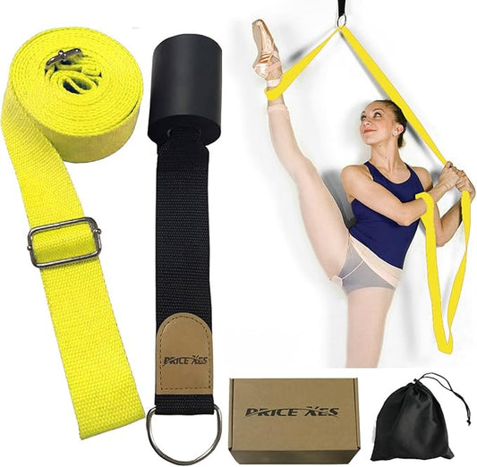 Door Flexibility & Stretching Leg Strap - Great for Ballet Cheer Dance Gymnastics or ANY Sport Leg Stretcher Door Flexibility Trainer Premium stretching equipment-FlexoryFit