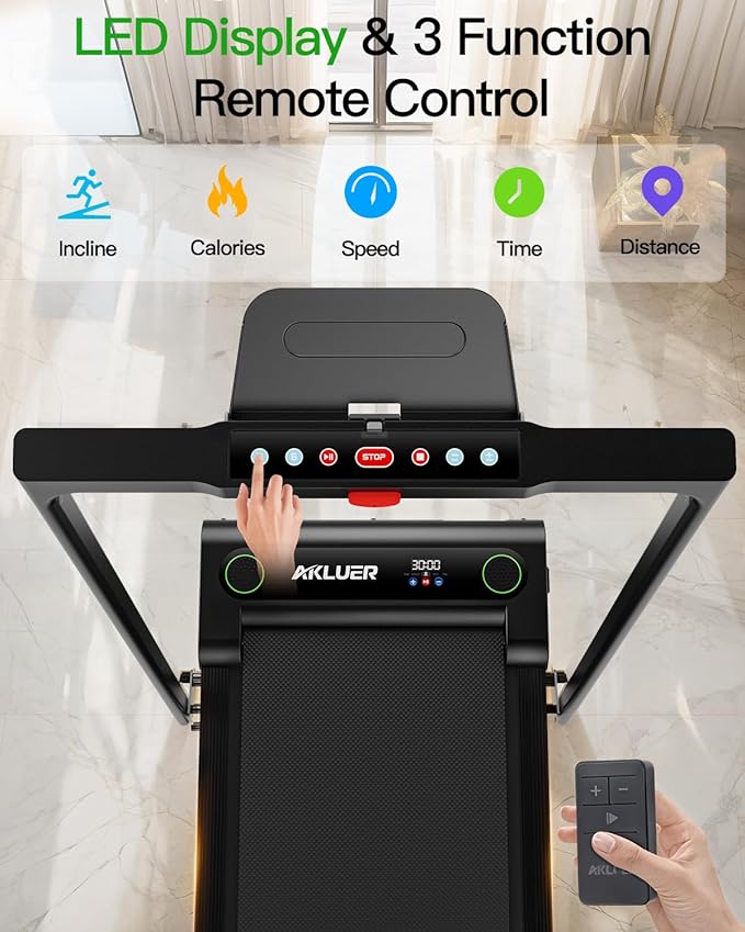 Walking Pad Treadmill, 330lbs Capacity, Compact Walking Pad, 2.5HP Desk Treadmills, 45dB Silent Operation, Foldable Treadmill with Remote Control, for Home Office-FlexoryFit