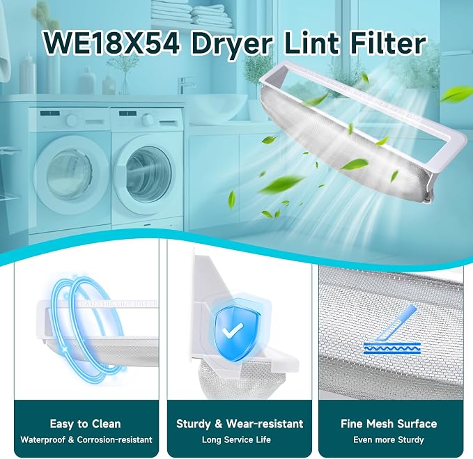 WE18X54 Dryer Lint Filter Replacement Compatible - Image 4
